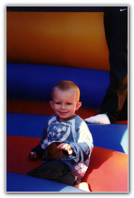 Josh in bouncing castle UK